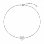 Bracelet AMORA en or blanc 18 carats avec diamant taille cœur – vue complète