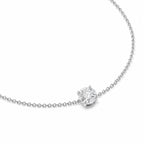 Bracelet Éclat en or blanc 18 carats avec diamant rond solitaire
