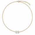 Bracelet Éclat Émeraude en or jaune 18 carats avec diamant taille émeraude – vue complète