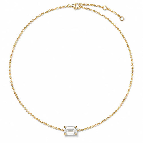 Bracelet Éclat Émeraude en or jaune 18 carats avec diamant taille émeraude – vue complète