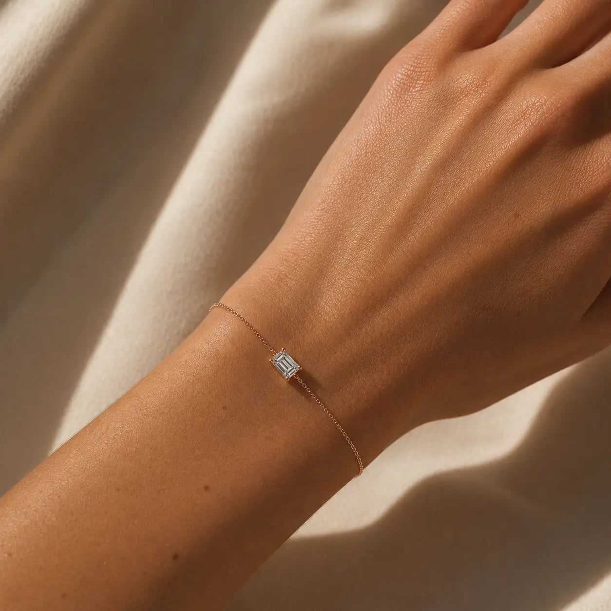 Bracelet en diamant taille émeraude - MILENA