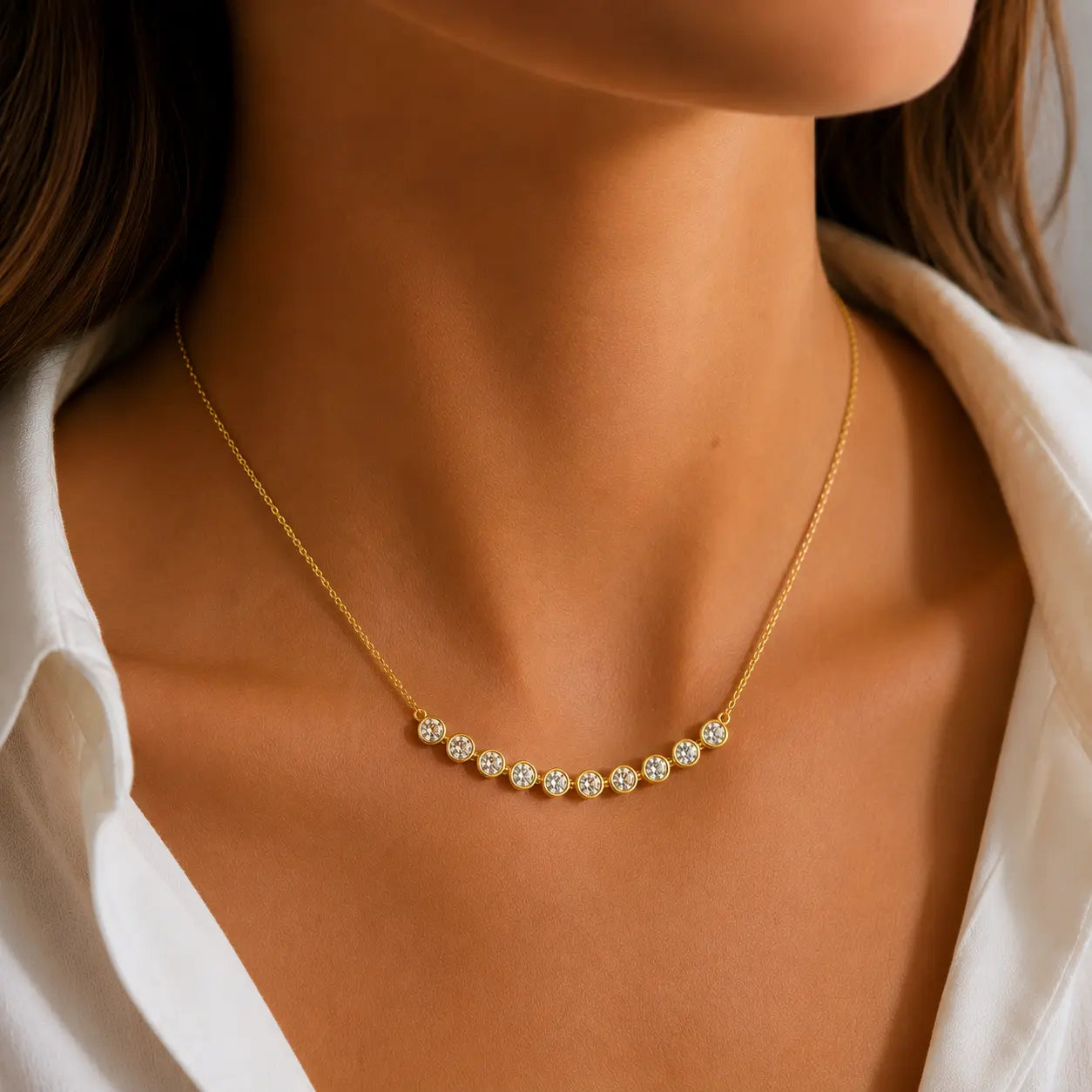 Collier 10 diamants