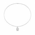 Collier rigide poire diamant