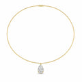 Collier rigide poire diamant