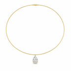 Collier rigide poire diamant