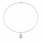 Collier rigide poire diamant