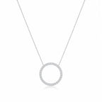 Collier pavé de diamants en forme de cercle