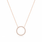 Collier pavé de diamants en forme de cercle