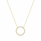 Collier pavé de diamants en forme de cercle