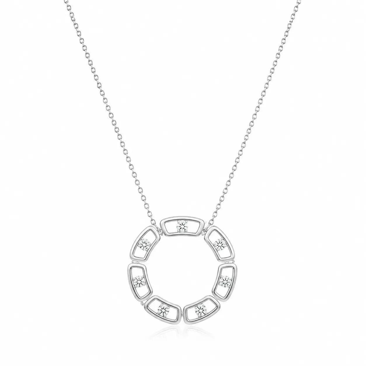 Collier cercle diamants