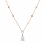 collier double diamants avec petit diamant