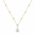 collier double diamants avec petit diamant