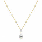 collier double diamants avec petit diamant