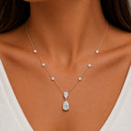 collier double diamants avec petit diamant