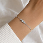 Bracelet en diamant taille émeraude, diamants ronds – ELYSIA