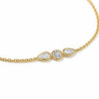 Bracelet en diamant taille rond, diamants poires – ALBA
