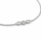 Bracelet en diamant taille rond, diamants poires – ALBA