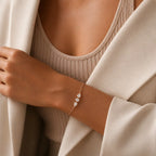 Bracelet en diamant taille rond, diamants poires – ALBA