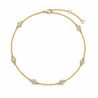 Bracelet Éclat en or jaune serti de diamants ronds – vue complète