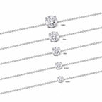 Bracelet SAONA en or blanc 18 carats – comparatif des tailles de diamant rond de laboratoire : 0.25ct, 0.50ct, 1.00ct, 1.50ct et 2.00ct